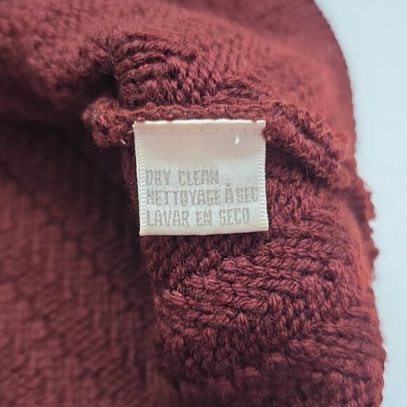 Jones New York 100% Merino Wool Burgundy Sleeveless Round Neck Sweater Tank SM - Picture 9 of 9